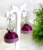 Quilled jhumkas with oxidized beads 1