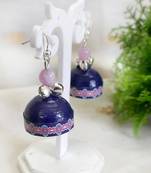 Quilled jhumkas with oxidized beads 5