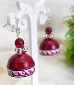 Quilled jhumkas with oxidized beads 9