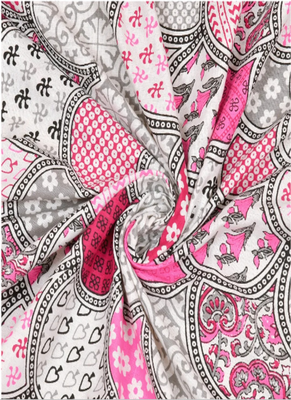 Runjhun 100% cotton pink color double bedsheet with pillow covers (90x100 inch) 2