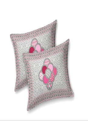 Runjhun 100% cotton pink color double bedsheet with pillow covers (90x100 inch) 3