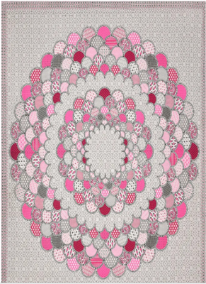 Runjhun 100% cotton pink color double bedsheet with pillow covers (90x100 inch) 4