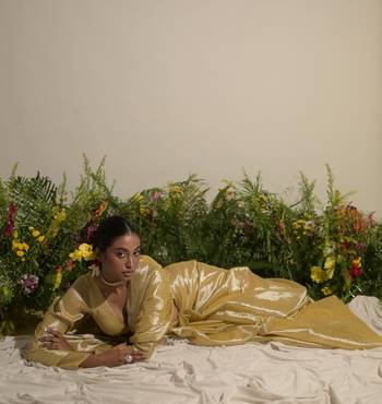 Neon Yellow Handloom Tissue Saree Without Blouse Piece 4