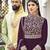 Purple georgette embroidered full length anarkali suit