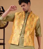 Shiwam ethnic men's cotton silk jacket  -thrisurr collection