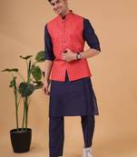 Shiwam ethnic men's cotton silk jacket  -thrisurr collection