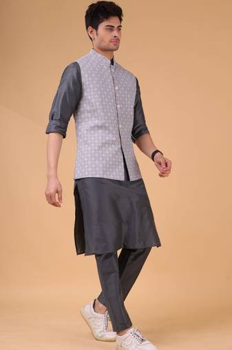 Shiwam ethnix men's kurta and payjama with jacket -udaipur  collection