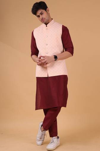 Shiwam ethnix men's kurta and payjama with jacket -udaipur  collection