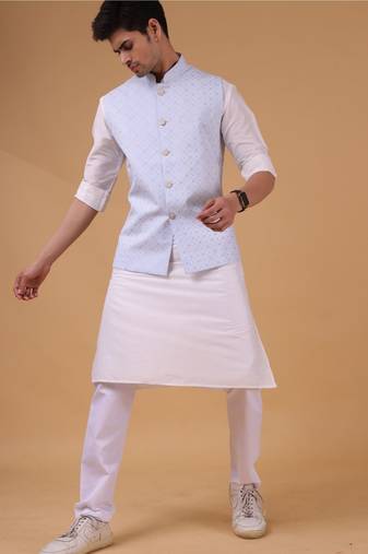 Shiwam ethnix men's kurta and payjama with jacket -udaipur  collection