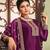 Dark magenta embroidered mehndi trendy salwar suit