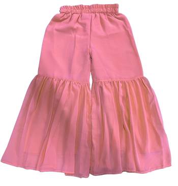 Baby Pink Georgette Multicolor Printed Salwar Suit for Girls 3