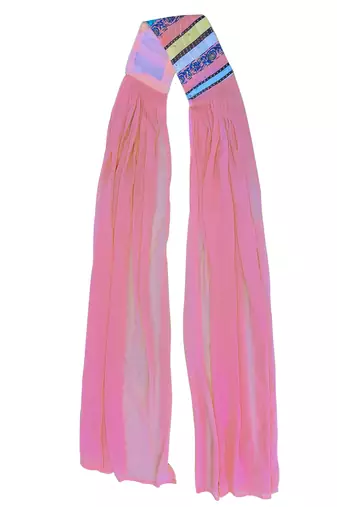 Baby Pink Georgette Multicolor Printed Salwar Suit for Girls