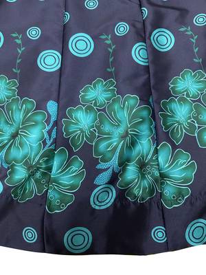 New Digital Printed Art Silk Jacket Style Gown for Girls Maxi Dress 3