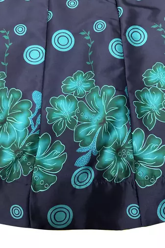 New Digital Printed Art Silk Jacket Style Gown for Girls Maxi Dress