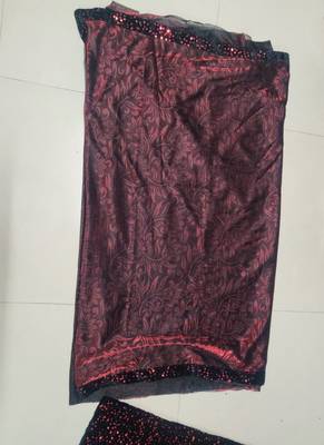 Maroon Lycra Printed Party Wear Saree 7
