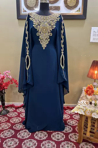 Royal Blue Reception Kaftan for Women