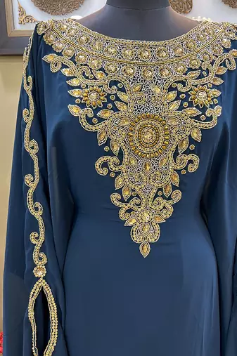 Royal Blue Reception Kaftan for Women