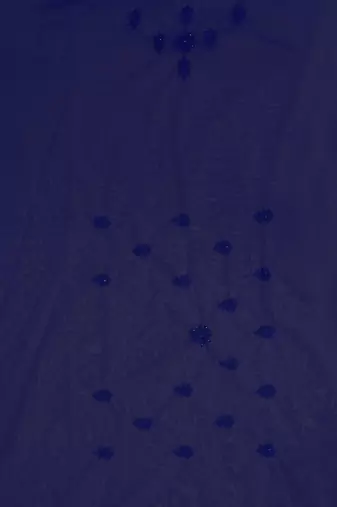 Navy Blue Sequin Zari Moti Resham Stone Embroidered Net Saree With Blouse Piece