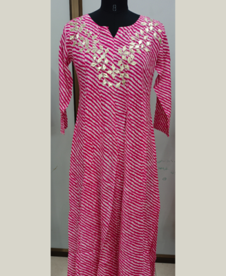 Pink printed rayon kurtas-and-kurtis 6