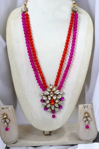 Saree swarg  alloy necklace set for women and girls