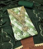 Women's multi unstitched designer digital print slub cotton dress material (rnx603grn) (rnx603grn)