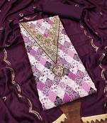 Women's multi unstitched designer digital print slub cotton dress material (rnx603ppl) (rnx603ppl)