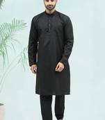 black matka silk kurta
