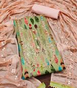 Women's multi unstitched sequence work slub cotton dress material (rnx5026pch) (rnx5026pch)