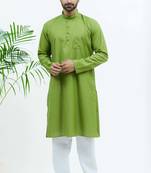olive matka silk  kurta