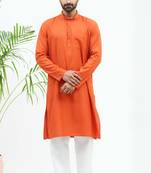 rust matka silk  kurta