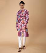 Merlot ikat kurta