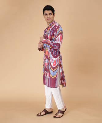 Merlot ikat kurta 2