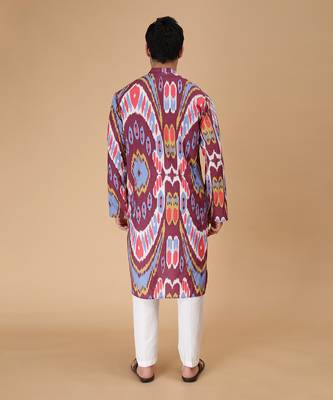 Merlot ikat kurta 4