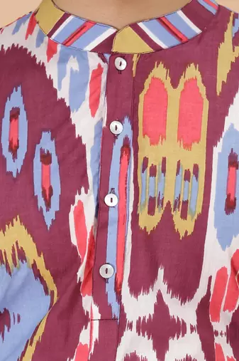 Merlot ikat kurta