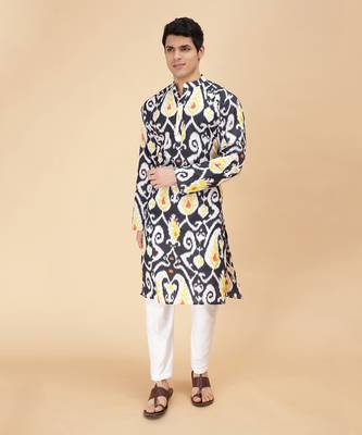 Oxide ikat kurta 1