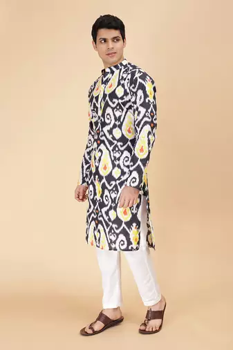 Oxide ikat kurta