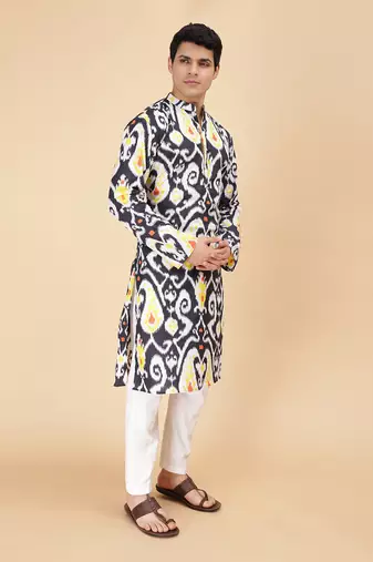 Oxide ikat kurta
