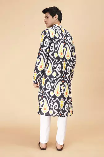 Oxide ikat kurta
