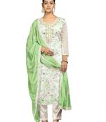 Women's multi unstitched designer print modal cotton dress material