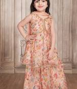 Girls festive & party kurta, sharara and dupatta set