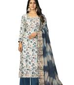 Women's multi unstitched handwork jam cotton dress material