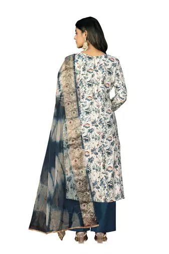 Women's multi handwork jam cotton dress material