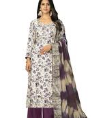 Women's multi unstitched handwork jam cotton dress material
