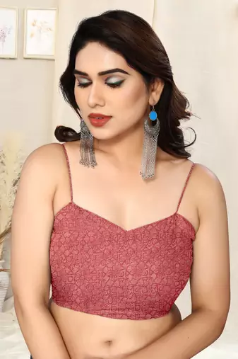 Teal chiffon floral printed saree with unstitched blouse piece
