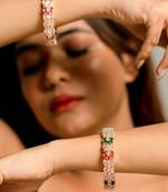 Opal touch gleam rose gold bangles (pack of 2)