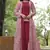 Maroon colour ethnic looking gown with shrug