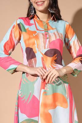 Gajri colour designer printed kurti with patiyala bottom set 3