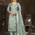 Blue colour ethnic partywear suit in girlish organza fabric