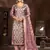 Pink colour ethnic partywear suit in girlish organza fabric