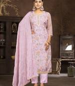 Peach colour ethnic suits for trendy party looks